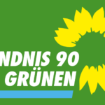 Logo von BÜNDNIS/DIE GRÜNEN Ortsverband Ellerbek mit Sonnenblume und grünem Hintergrund